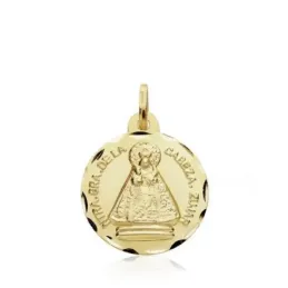 Medalla oro 18k escapulario Virgen del Carmen 18mm. [AB3437]
