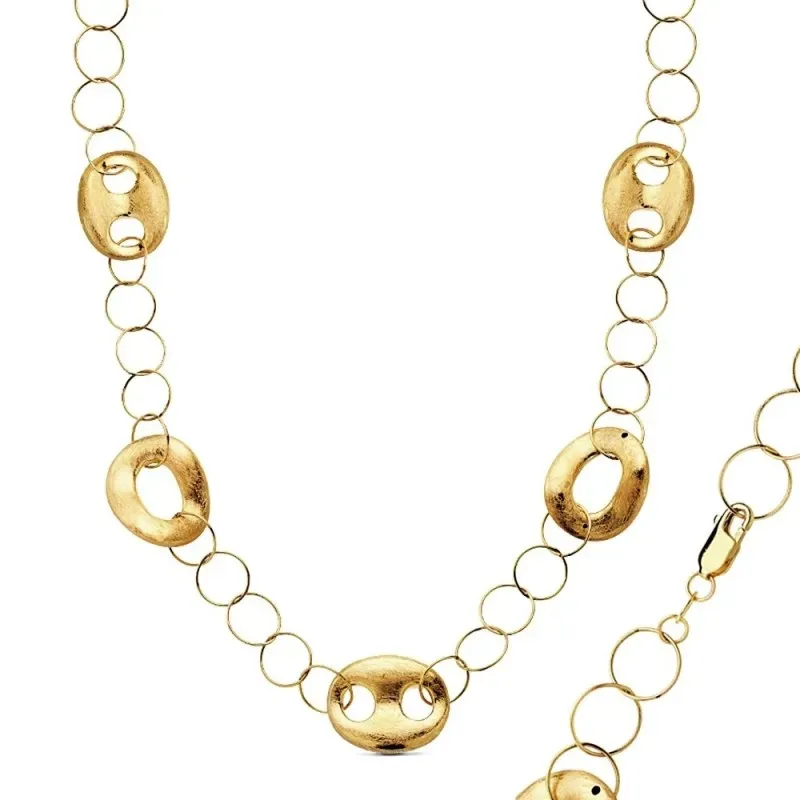 Gargantilla oro 18k nudo barco 46cm. 15,40gr.  [AB3444]