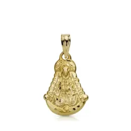 Colgante oro 18k Virgen Rocío 20mm. [AA7377GR]