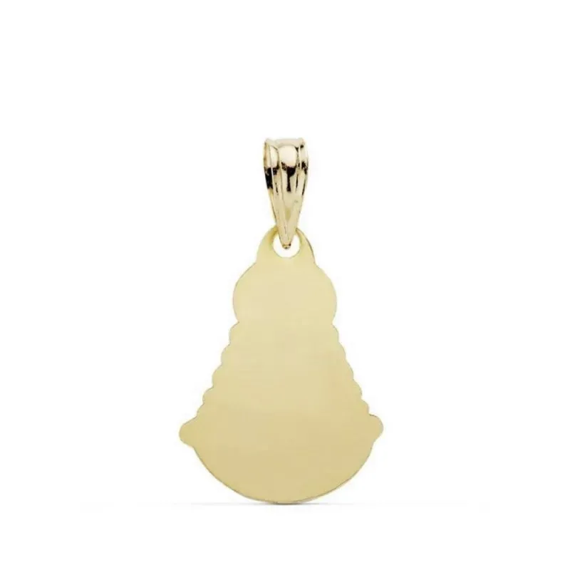 Colgante oro 18k Virgen Rocío 20mm. [AA7377GR]