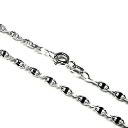 Cadena plata Ley 925m 45 cm. lumina 0,60 mm. lisa [AB3491]