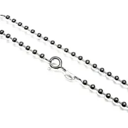 Cadena plata Ley 925m 60 cm. bola 2,50 mm. [AB3497]