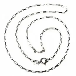 Cadena plata Ley 925m 45 cm. forzada 0,28 mm. rectangular [AB3514]