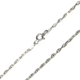 Cadena plata Ley 925m 40 cm. forzada marina 0,50 mm. lisa [AB3523]