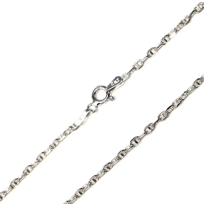 Cadena plata Ley 925m 40 cm. forzada marina 0,50 mm. lisa [AB3523]