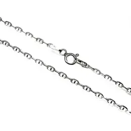 Cadena plata Ley 925m 40 cm. forzada marina 0,50 mm. lisa [AB3523]