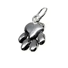 Colgante plata Ley 925m huella de perro 13mm. [AB3613]