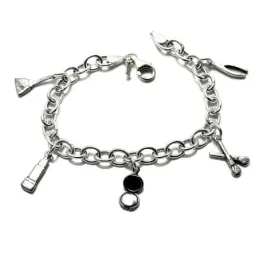 Pulsera plata Ley 925m fetiches estética 19cm. [AB3614]