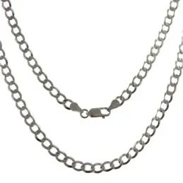 Cadena plata Ley 925m 50 cm. Barbada 1,20 mm. [AB3622]