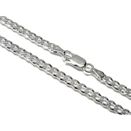 Cadena plata Ley 925m 50 cm. Barbada 1,20 mm. [AB3622]