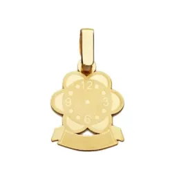 Colgante oro 9k reloj flor 17mm. [AB3658]