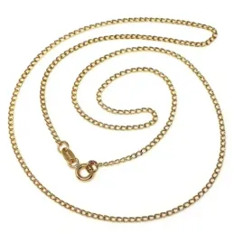 Cadena oro 18k Barbada 45cm. 1mm. [AB3766]