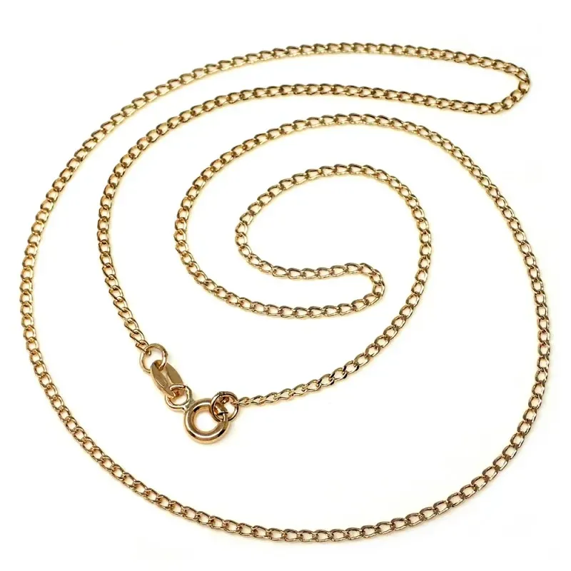 Cadena oro 18k Barbada 45cm. 1mm. [AB3766]