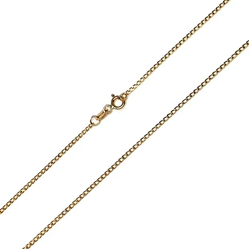 Cadena oro 18k Barbada 45cm. 1mm. [AB3766]
