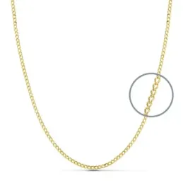 Cadena oro 18k Barbada 45cm. 1mm. [AB3766]