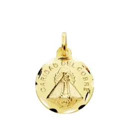 Medalla oro 18k escapulario Virgen Cobre 16mm. [AB3818]