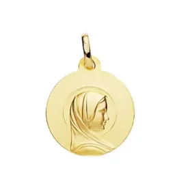 Medalla oro 18k María Francesa 18mm. [AB3822]