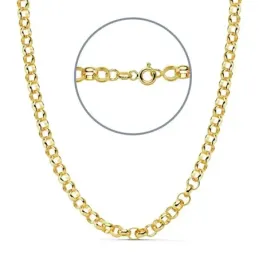 Cadena oro 18k rolo hueca 45cm. [AB4194]