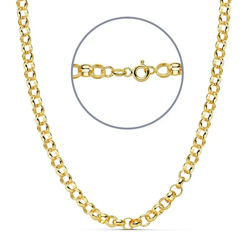 Cadena oro 18k rolo hueca 45cm. [AB4194]