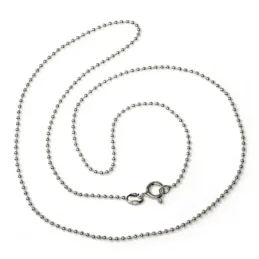Cadena plata Ley 925m 45 cm. bolitas [AB4275]