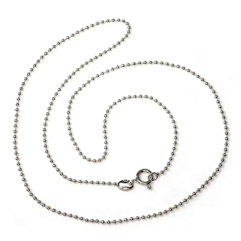 Cadena plata Ley 925m 45 cm. bolitas [AB4275]