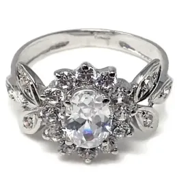 Sortija oro blanco 18k circonitas [AB4578]