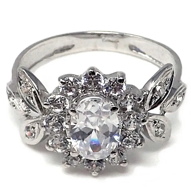 Sortija oro blanco 18k circonitas [AB4578]