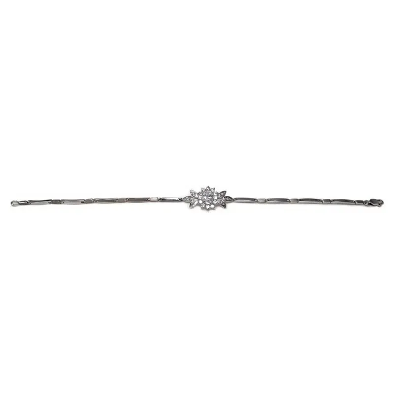 Pulsera oro blanco 18k circonitas [AB4579]