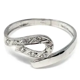 Sortija oro blanco 18k circonitas [AB4584]