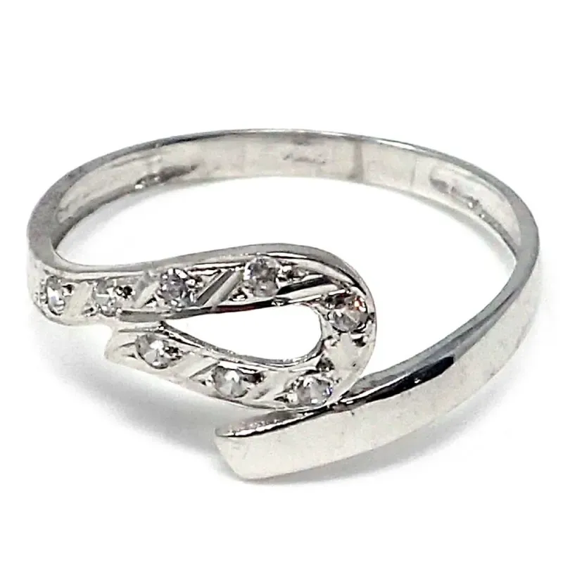 Sortija oro blanco 18k circonitas [AB4584]