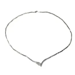 Gargantilla oro blanco 18k circonitas [AB4869]
