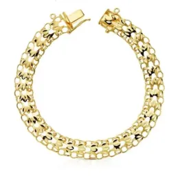 Pulsera oro 18k princesa 20.5cm. 9mm. [AB4615]