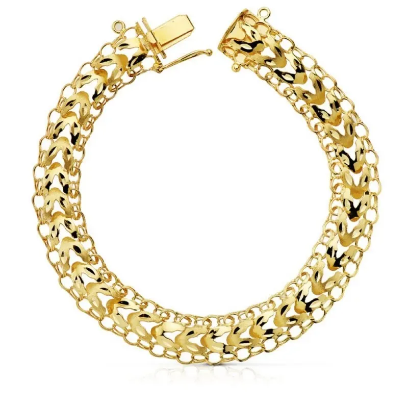 Pulsera oro 18k princesa 21cm. 10mm. [AB4616]