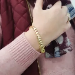 Pulsera oro 18k princesa 20cm. 10mm. [AB4617]