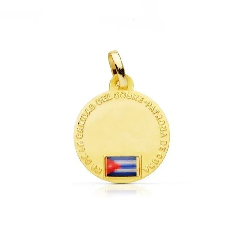 Medalla oro 18k Virgen Caridad del Cobre Cuba [AB4630GR]