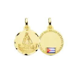 Medalla oro 18k Virgen Caridad del Cobre Cuba [AB4630GR]