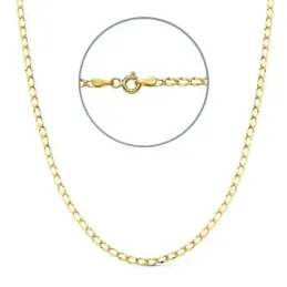 Cadena oro 18k forzada hueca 45cm. 2mm. [AB4776]