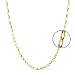 Cadena oro 18k bilbao hueca 50cm. 2.5mm. [AB4791]