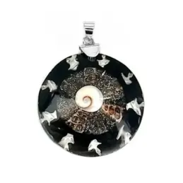 Colgante plata Ley 925m concha 40mm. motivo caracola [AB5262]