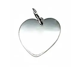 Colgante plata Ley 925m chapa corazón 18mm. liso [AB5330]