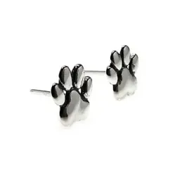 Pendientes plata Ley 925m motivo huella perro 8mm. [AB5344]