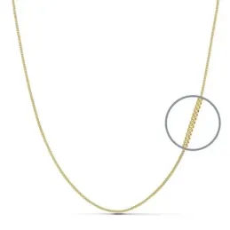 Cadena oro 18k barbada 60cm. espesor 0.8mm. [AB8740]