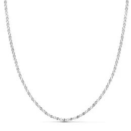 Cadena oro blanco 18k diamantada 50cm. espesor 1.5mm. [AB8747]