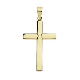 Colgante oro 18k cruz 25mm. lisa [AB8790]