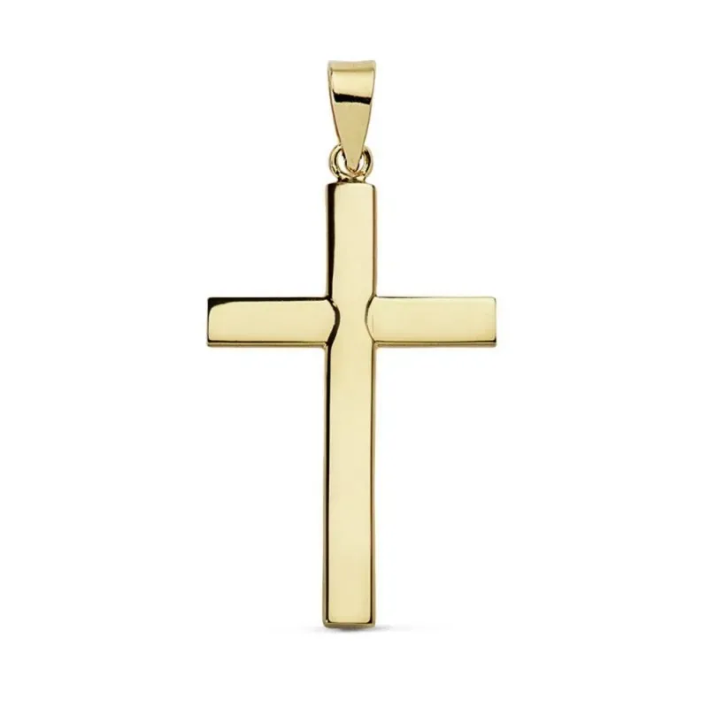 Colgante oro 18k cruz 25mm. lisa [AB8790]