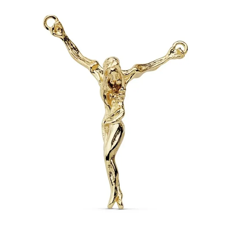 Colgante oro 18k Cristo Dalí 38mm. liso [AB8839]