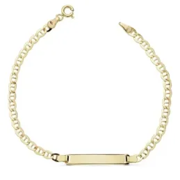 Esclava oro 18k 17cm. hueca ancla niña [AB8943GR]