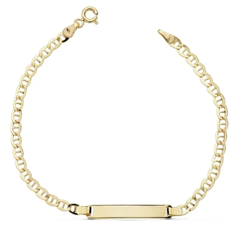 Esclava oro 18k 17cm. hueca ancla niña [AB8943GR]