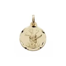 Medalla oro 18k Cristo Gran Poder 16mm. tallada [AB8985GR]