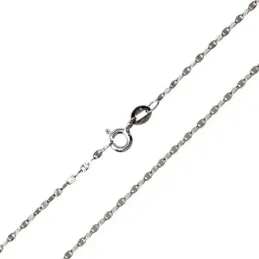 Cadena oro blanco 18k diamantada 45cm. espesor 1.5mm. [AB8997]